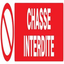 Panneau CHASSE INTERDITE 330X75 NORMAS Taliaplast 625219