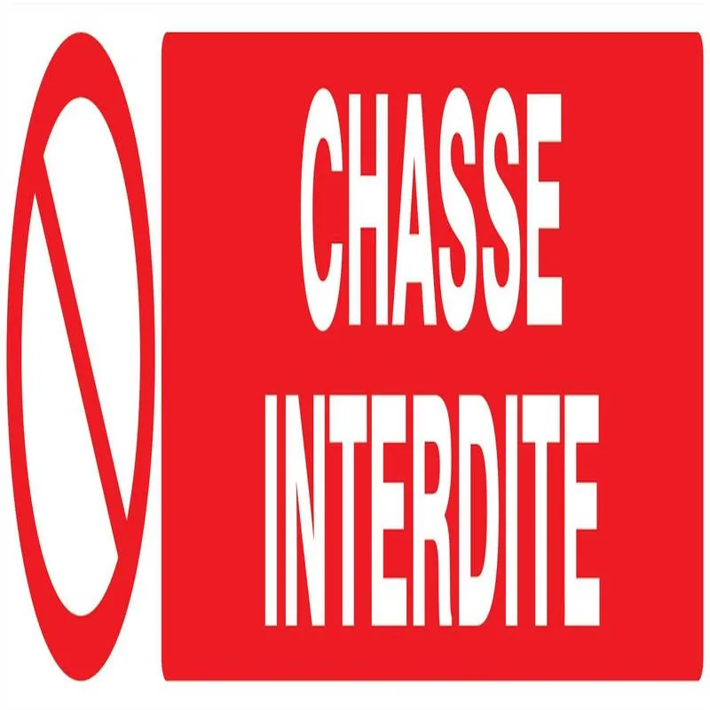 Panneau CHASSE INTERDITE 330X75 NORMAS Taliaplast 625219