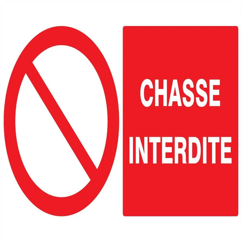 Panneau CHASSE INTERDITE 330x200 NORMA Taliaplast 621219