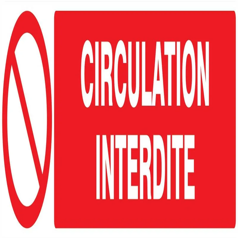Panneau CIRCULATION INTERDITE 330X75 N Taliaplast 625220