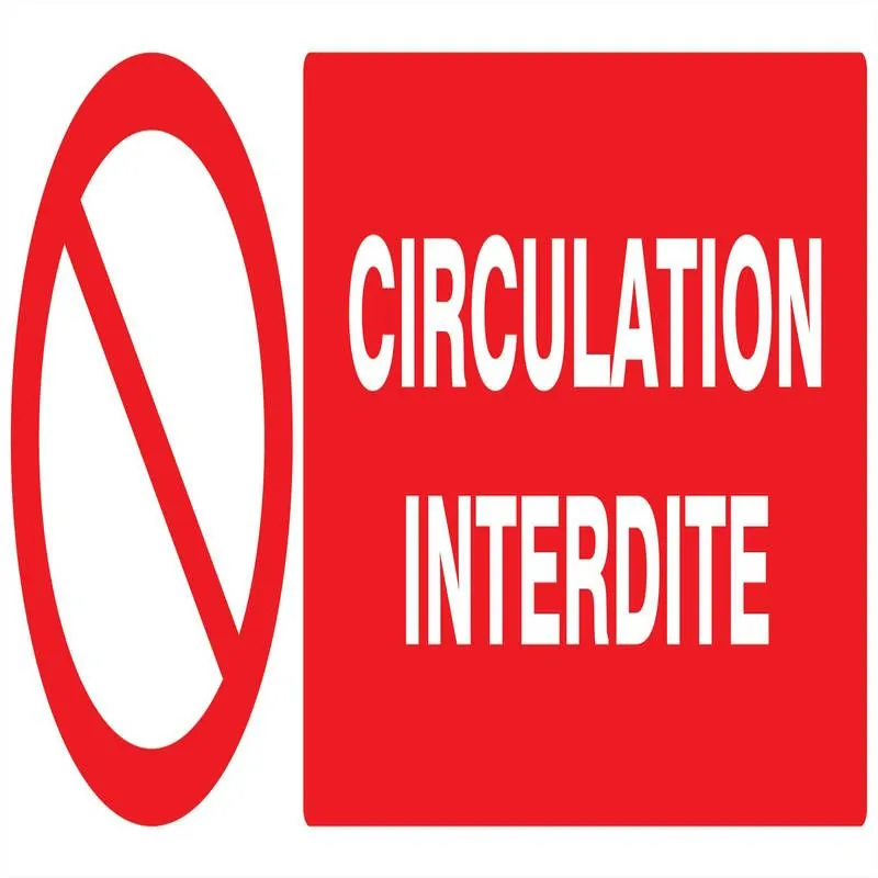 Panneau CIRCULATION INTERDITE 330X120 Taliaplast 626220