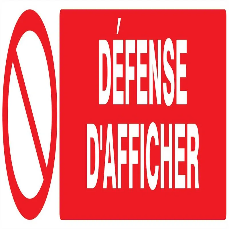 Panneau DEFENSE D'AFFICHER 200x52 NORM Taliaplast 620222