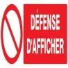 Panneau DEFENSE D'AFFICHER 330X120 NOR Taliaplast 626222