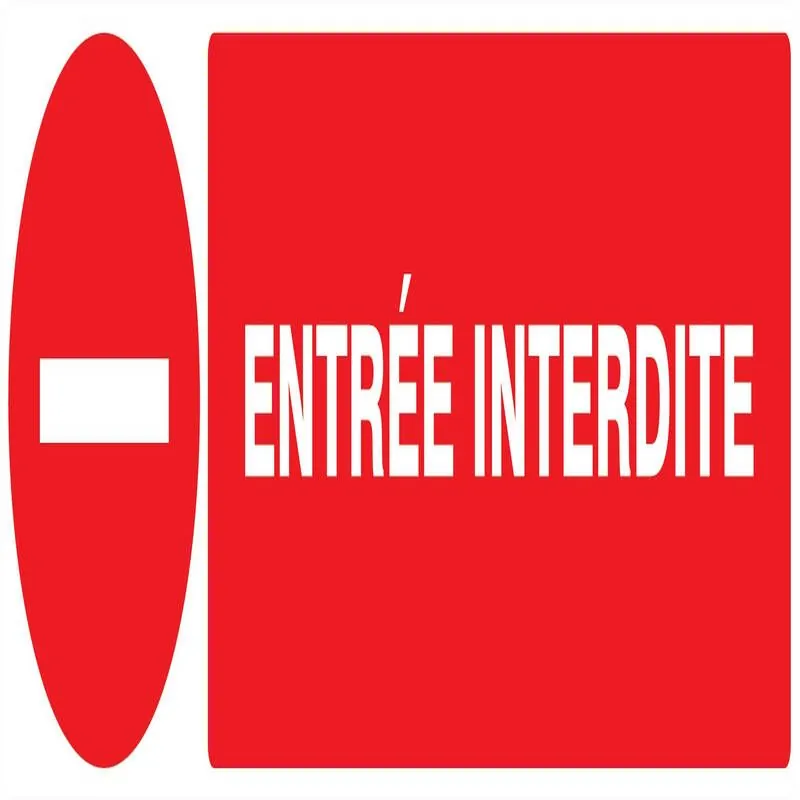 Panneau ENTREE INTERDITE 200X52 NORMAS Taliaplast 620225