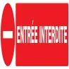 Panneau ENTREE INTERDITE 330X75 NORMAS Taliaplast 625225