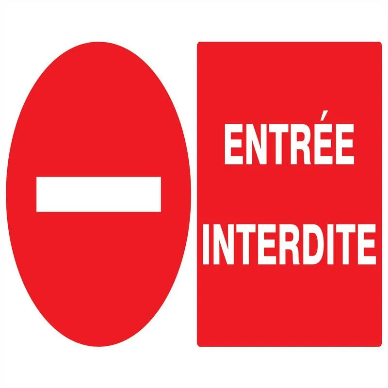 Panneau ENTREE INTERDITE 330x200 NORMA Taliaplast 621225