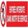 Panneau ENTREE INTERDITE SANS MOTIF DE Taliaplast 625206