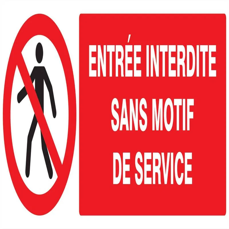 Panneau ENTREE INTERDITE SANS MOTIF DE Taliaplast 626206
