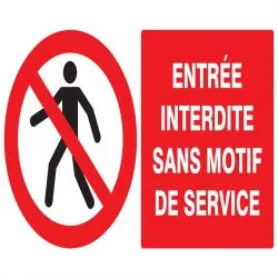 Panneau ENTREE INTERDITE SANS MOTIF DE Taliaplast 621206