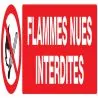 Panneau FLAMMES NUES INTERDITES NORMAS Taliaplast 625226
