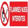 Panneau FLAMMES NUES INTERDITES NORMAS Taliaplast 626226