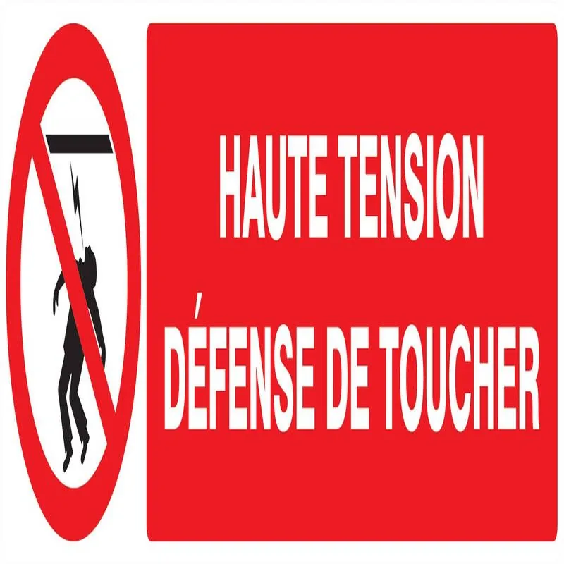 Panneau HAUTE TENSION DEFENSE TOUCHER Taliaplast 620227
