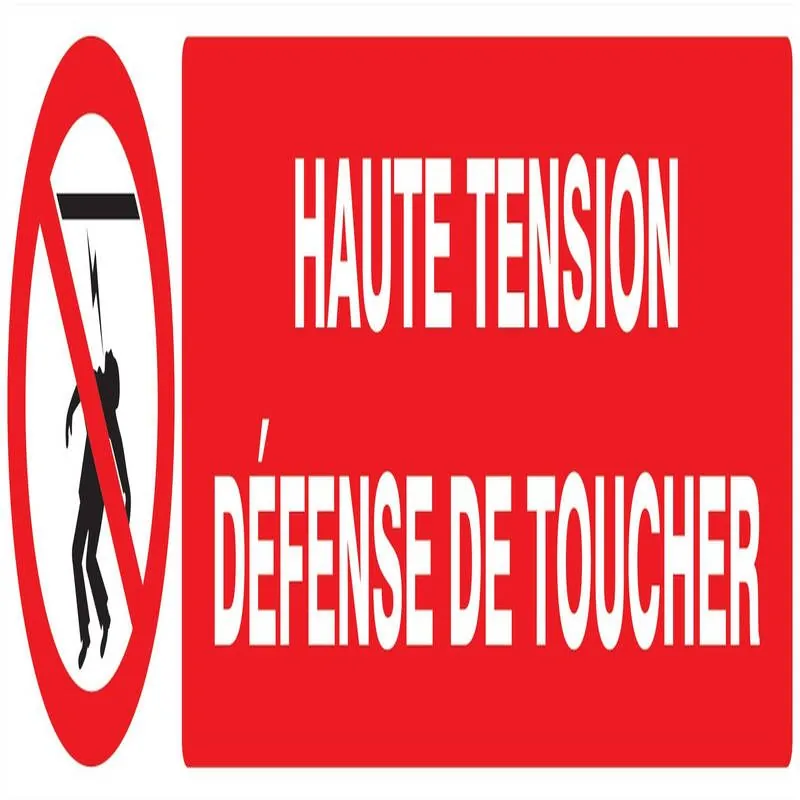 Panneau HAUTE TENSION DEFENSE TOUCHER Taliaplast 625227