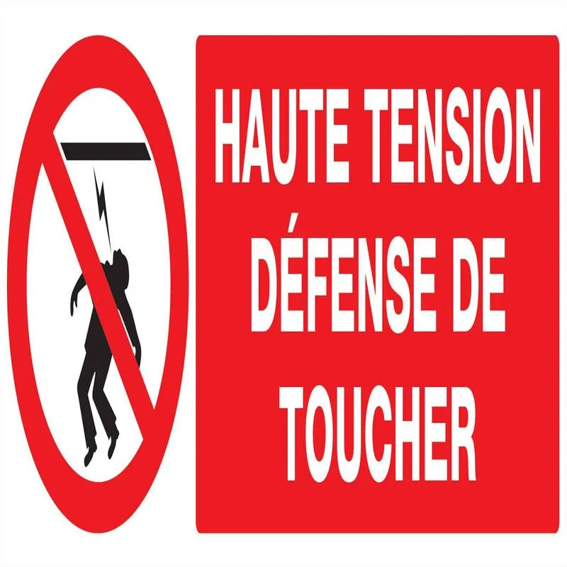 Panneau HAUTE TENSION DEFENSE TOUCHER Taliaplast 626227