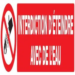 Panneau INTERDICTION D'ETEINDRE AVEC D Taliaplast 625213
