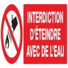 Panneau INTERDICTION D'ETEINDRE AVEC D Taliaplast 626213