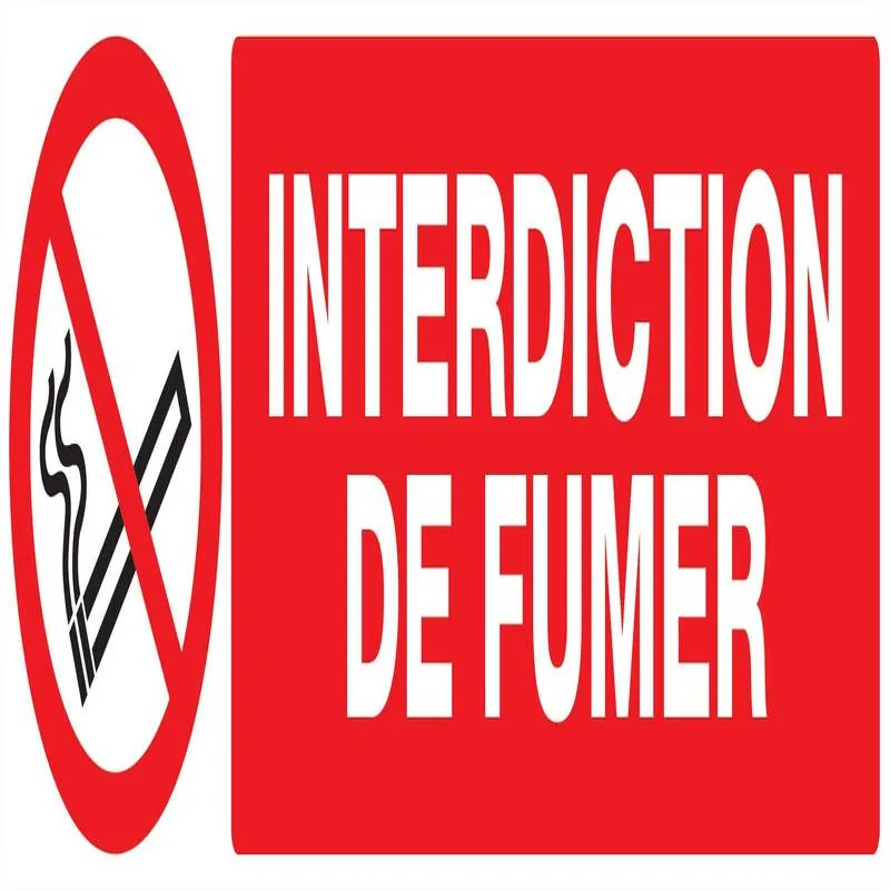 Panneau INTERDICTION DE FUMER 200X52 N Taliaplast 620236