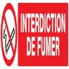 Panneau INTERDICTION DE FUMER 200X52 N Taliaplast 620236