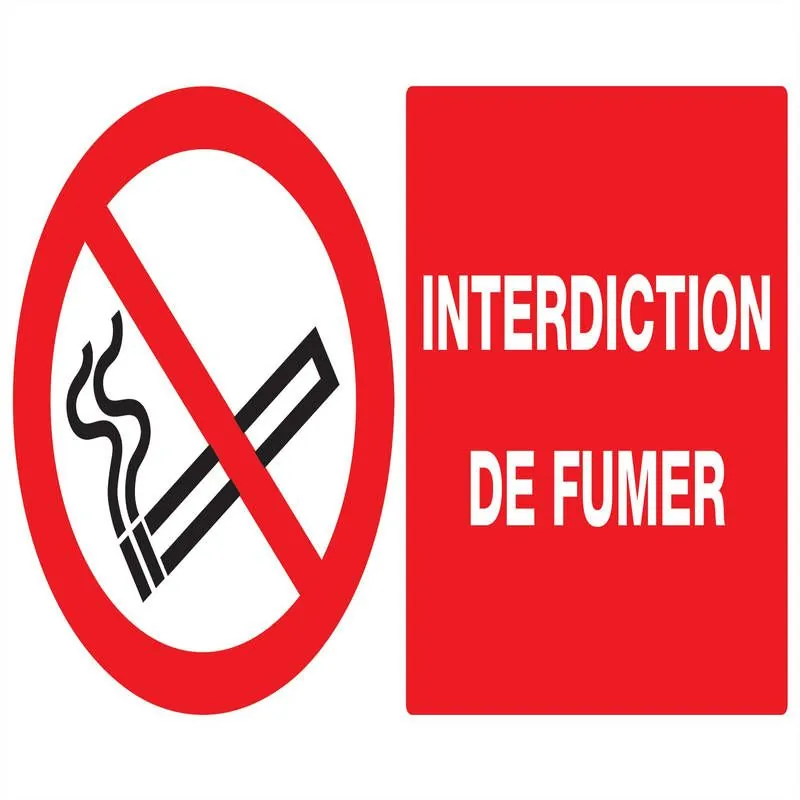 Panneau INTERDICTION DE FUMER NORMASIG Taliaplast 621236