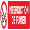 Panneau INTERDICTION DE FUMER + DECRET Taliaplast 620335