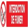 Panneau INTERDICTION DE FUMER + DECRET Taliaplast 625335