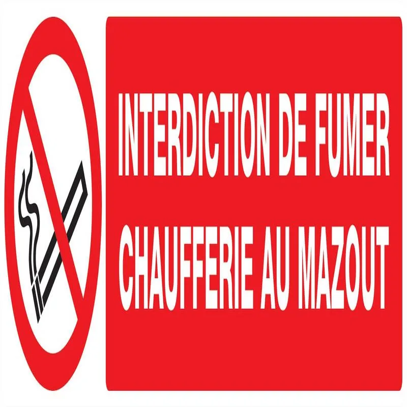 Panneau INTERDICTION DE FUMER CHAUFFER Taliaplast 620223