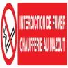 Panneau INTERDICTION DE FUMER CHAUFFER Taliaplast 620223