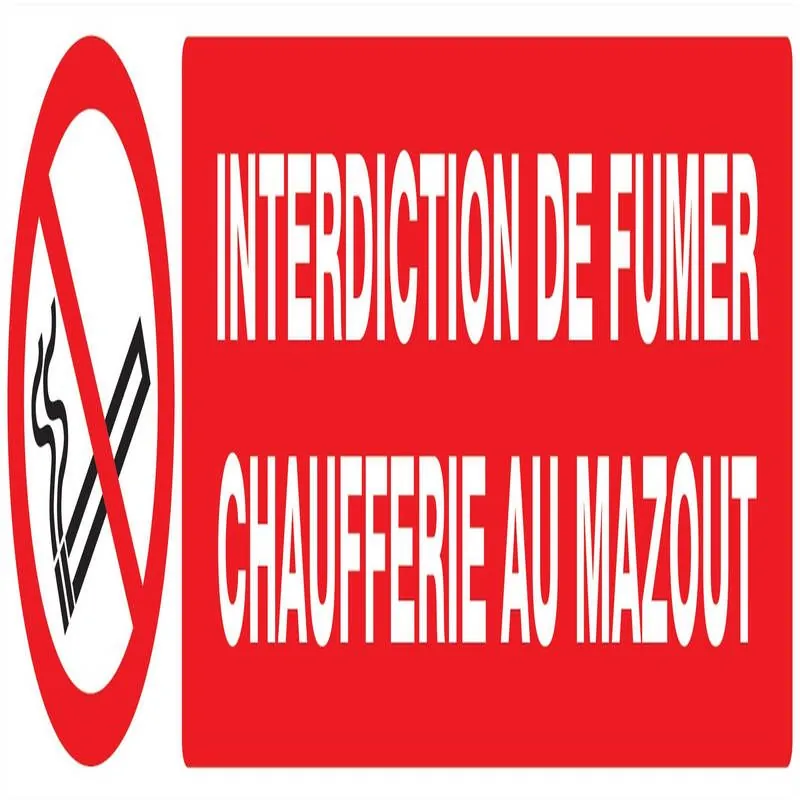 Panneau INTERDICTION DE FUMER CHAUFFER Taliaplast 625223