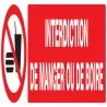 Panneau INTERDIC.DE MANGER ET DE BOIRE Taliaplast 620229