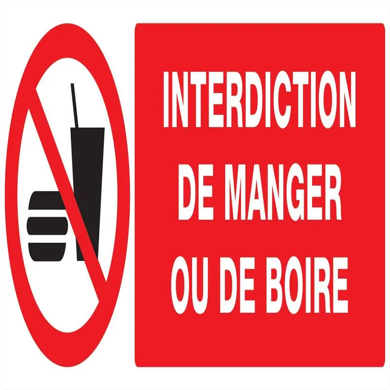 Panneau INTERDIC.DE MANGER ET DE BOIRE Taliaplast 626229