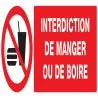 Panneau INTERDIC.DE MANGER ET DE BOIRE Taliaplast 626229