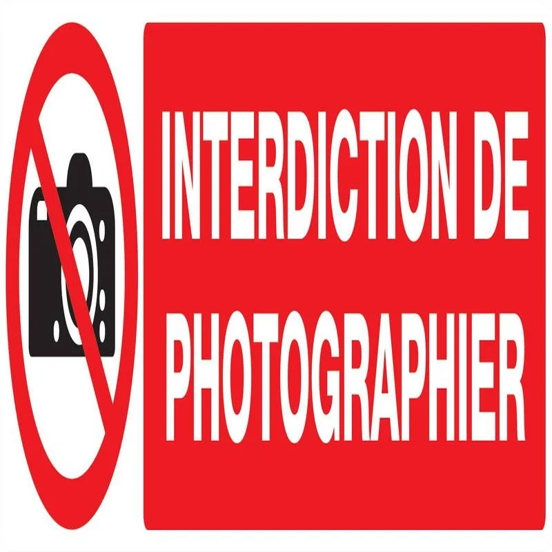 Panneau INTERDICTION DE PHOTOGRAPHIER Taliaplast 620231