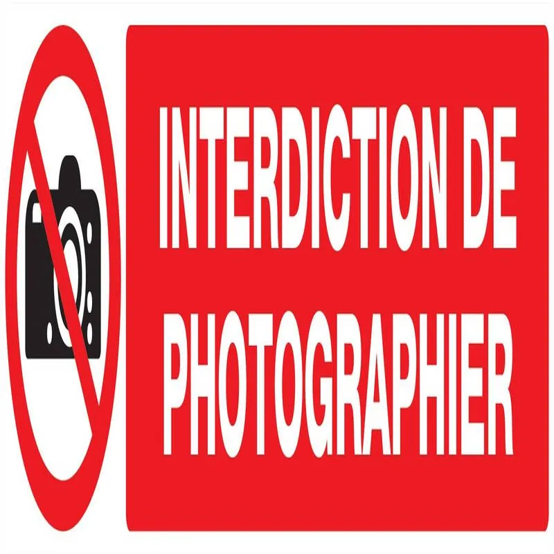 Panneau INTERDICTION DE PHOTOGRAPHIER Taliaplast 625231