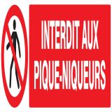 Panneau INTERDIT AUX PIQUE-NIQUEURS NO Taliaplast 620207