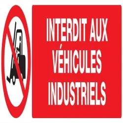 Panneau INTERDIT AUX VEHICULES INDUST. Taliaplast 620228