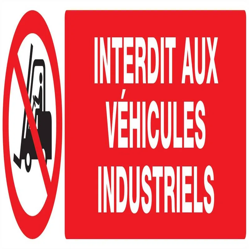 Panneau INTERDIT AUX VEHICULES INDUST. Taliaplast 620228