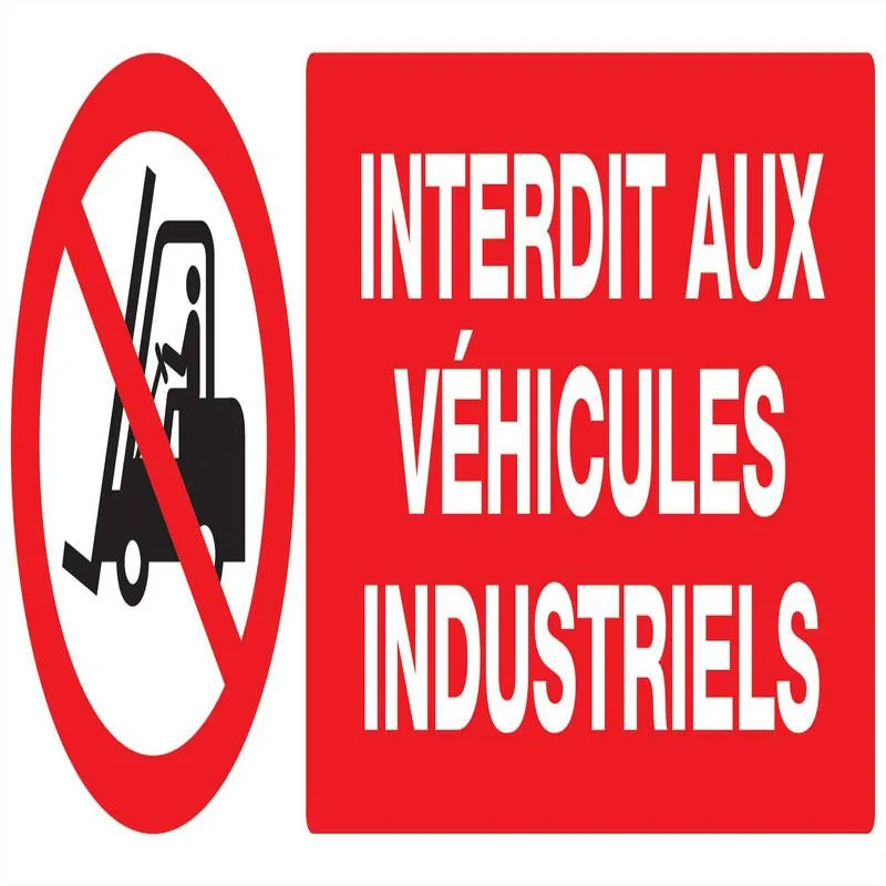 Panneau INTERDIT AUX VEHICULES INDUST. Taliaplast 626228