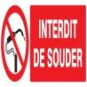Panneau INTERDIT DE SOUDER 330X120 NOR Taliaplast 626232