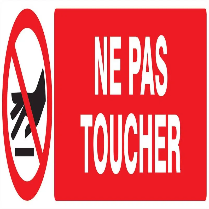 Panneau NE PAS TOUCHER 200X52 NORMASIG Taliaplast 620234