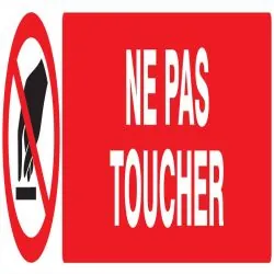 Panneau NE PAS TOUCHER 330X75 NORMASIG Taliaplast 625234