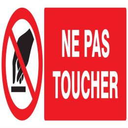 Panneau NE PAS TOUCHER 330X120 NORMASI Taliaplast 626234