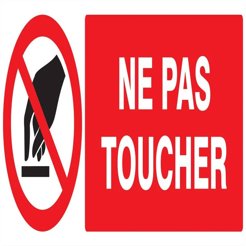 Panneau NE PAS TOUCHER 330X120 NORMASI Taliaplast 626234
