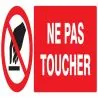 Panneau NE PAS TOUCHER 330X120 NORMASI Taliaplast 626234