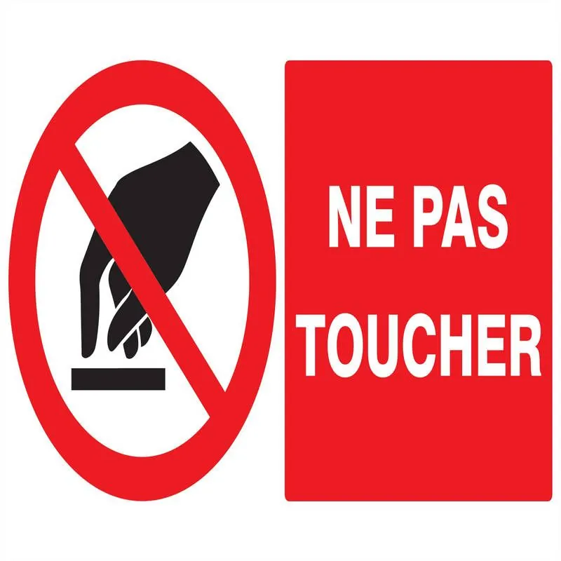 Panneau NE PAS TOUCHER 330X200 NORMASI Taliaplast 621234