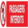 Panneau PASSAGERS INTERDITS 330X75 NOR Taliaplast 625202