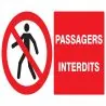 Panneau PASSAGERS INTERDITS 330x200 NO Taliaplast 621202