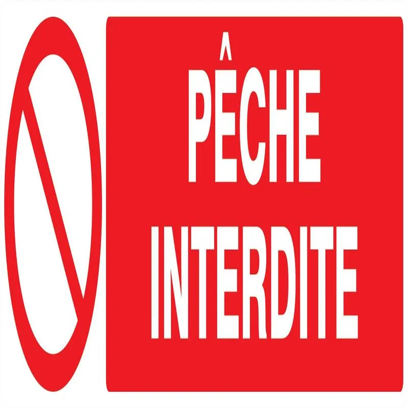 Panneau PECHE INTERDITE 200X52 NORMASI Taliaplast 620215