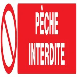 Panneau PECHE INTERDITE 330X75 NORMASI Taliaplast 625215