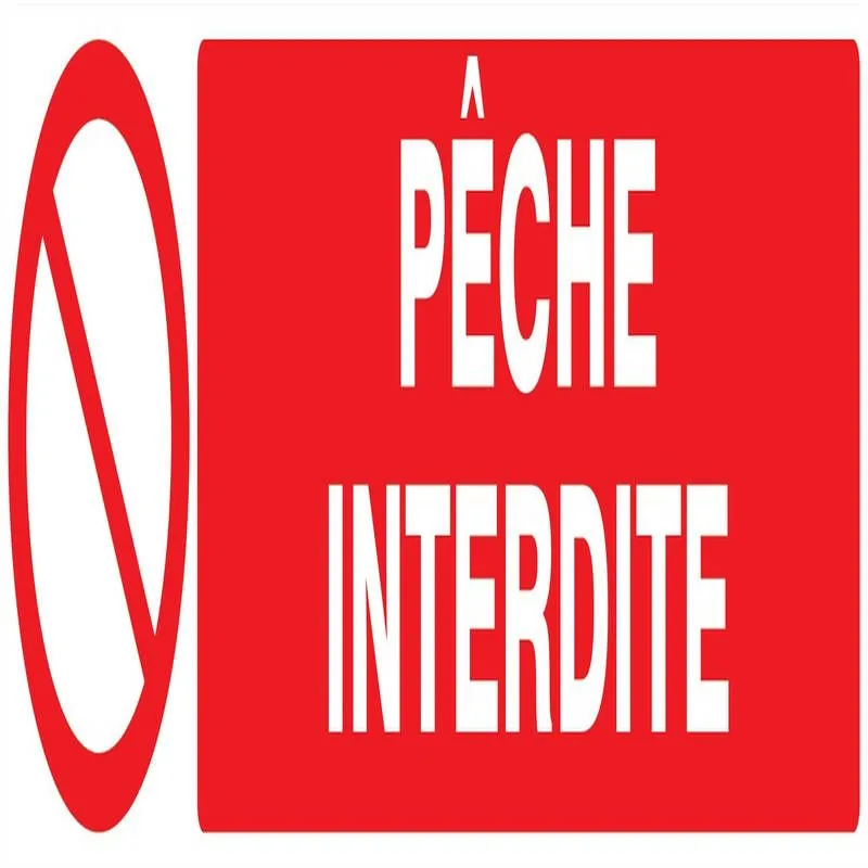 Panneau PECHE INTERDITE 330X75 NORMASI Taliaplast 625215