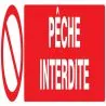 Panneau PECHE INTERDITE 330X75 NORMASI Taliaplast 625215